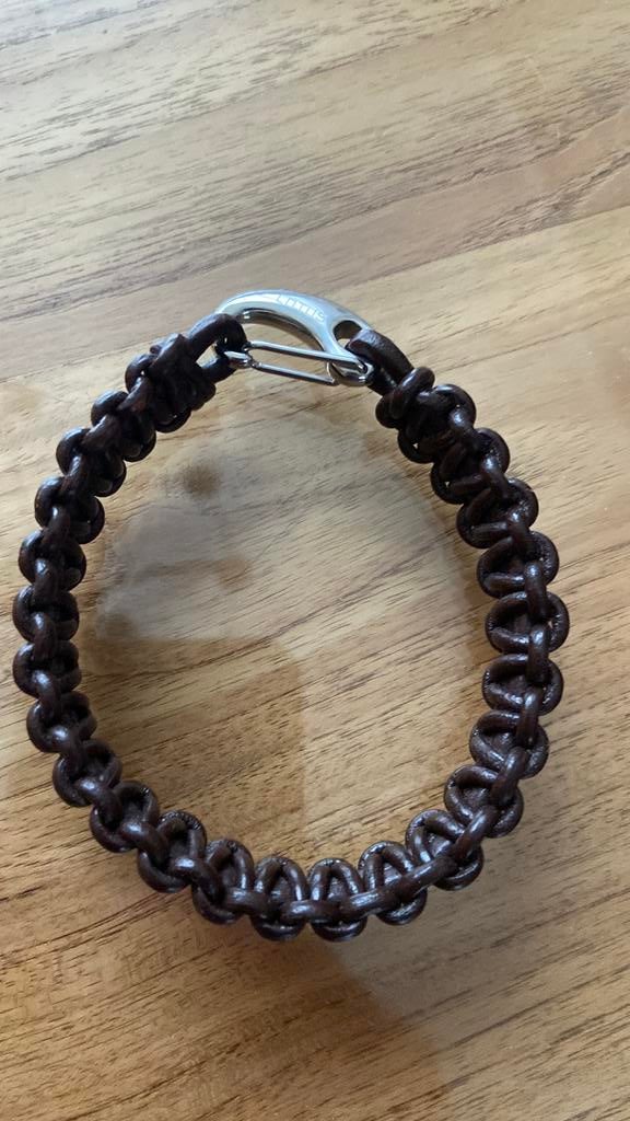 Bracelet cuir Lotus, Enlèvement ou Envoi, Neuf, Brun, Cuir