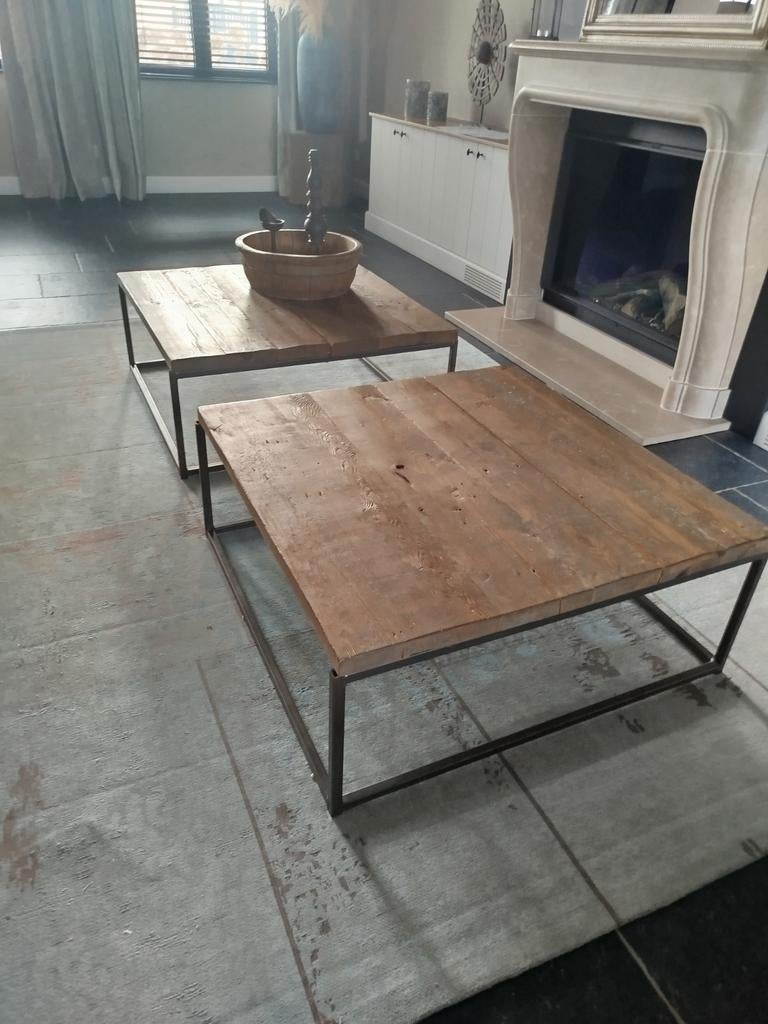 Salontafel steigerhout 2 stuks, Huis en Inrichting, Tafels | Salontafels, Ophalen