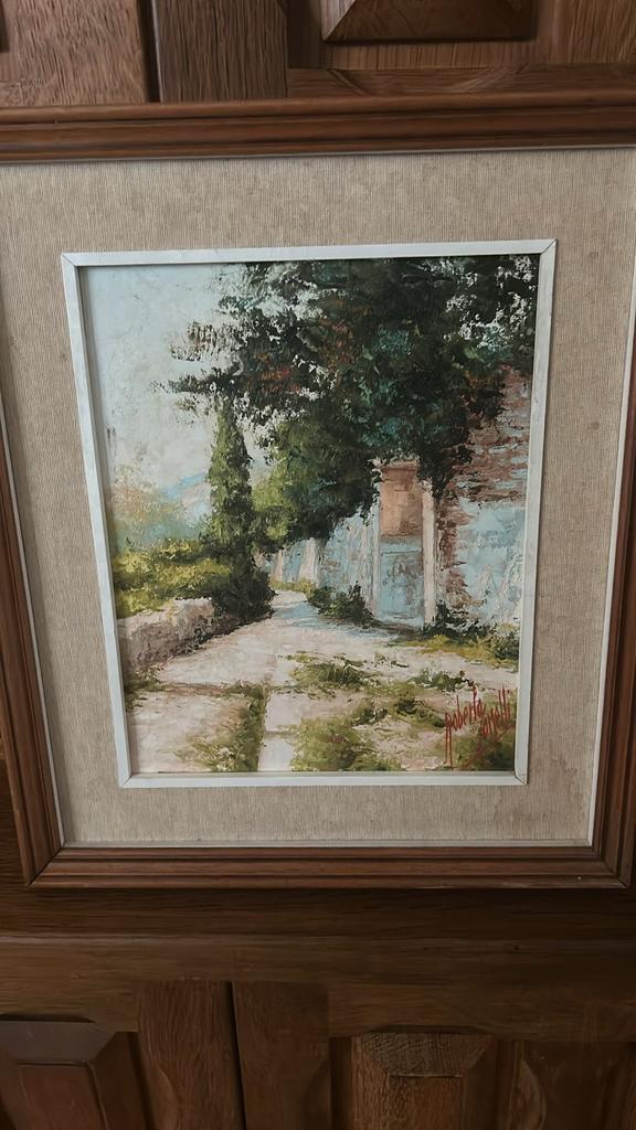 tableau de roberto comelli scorcio 24x30 cm, Antiquités & Art