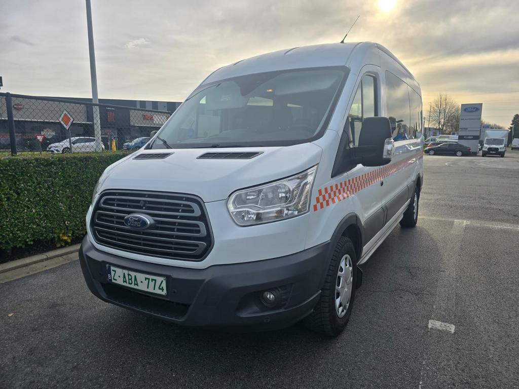 Ford transit 2.0TDCI Minibus 9zit lift invalide 2019, Auto's, Euro 6, Wit, 9 zetels, 5 deurs