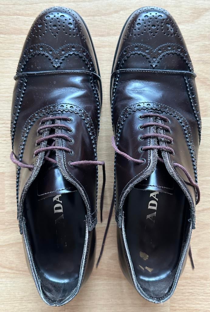 PRADA Chaussures Derby Cuir Leather shoes AUTHENTIQUE, Kleding | Heren, Schoenen, Gedragen, Ophalen