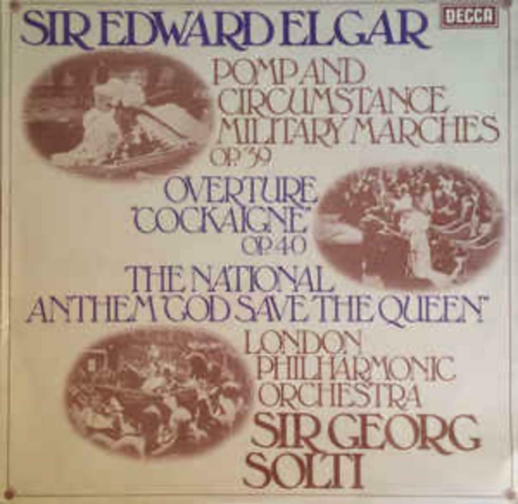 LP Elgar London Phil Orch G Solti Pomp And Circumstance 1977, Cd's en Dvd's, Gebruikt, Ophalen of Verzenden, Romantiek, 12 inch