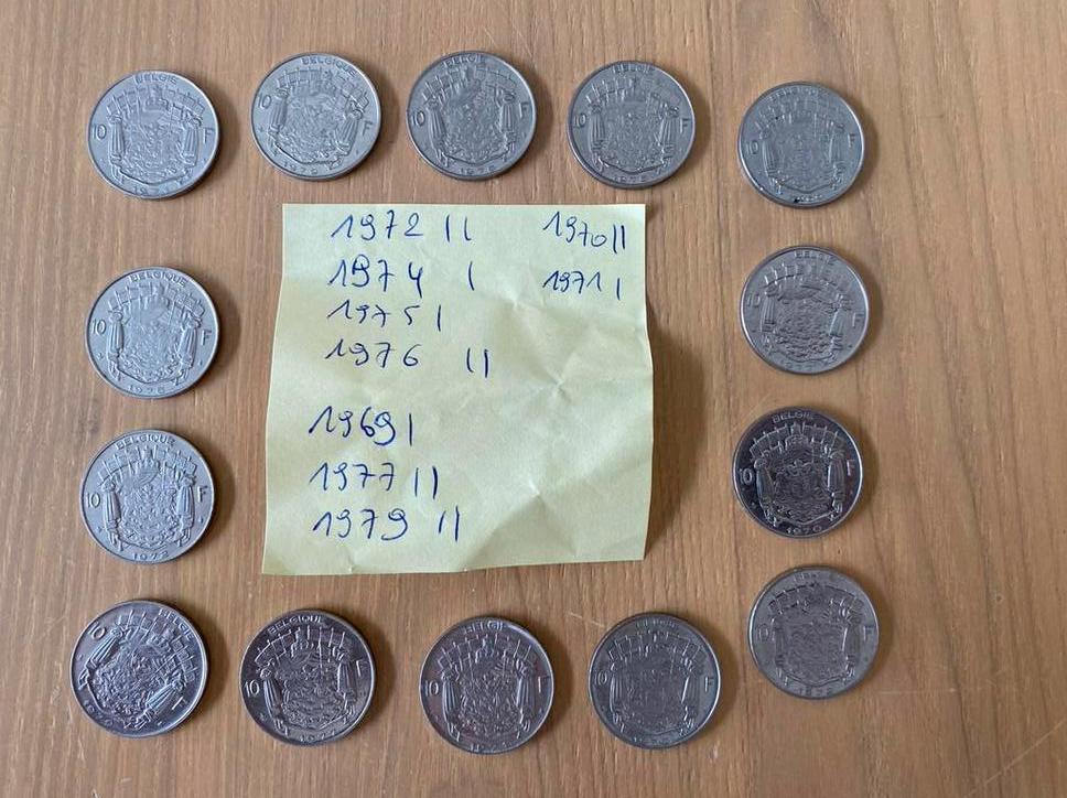 Munten 10 frank (14 stuks), Postzegels en Munten, Munten | België, Ophalen