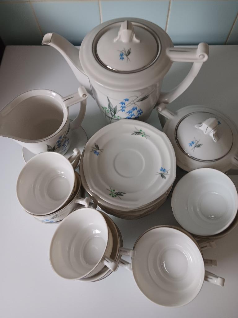Vintage 27 delig koffieservies, Maison & Meubles, Cuisine | Vaisselle, Service complet, Enlèvement ou Envoi, Utilisé, Autres styles
