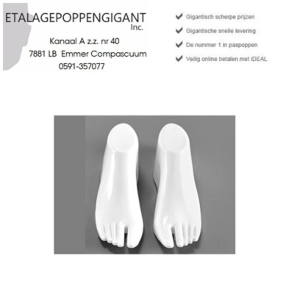Presentatie Voeten voor Schoenen, Slippers, Sandalen EPG, ETALAGEPOPPENGIGANT.NL, Enlèvement ou Envoi, Neuf, Blanc