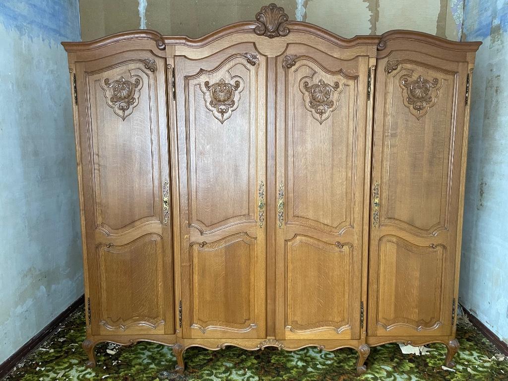 Kledingkast, Huis en Inrichting, Ophalen, Gebruikt, Eikenhout, Met deur(en)