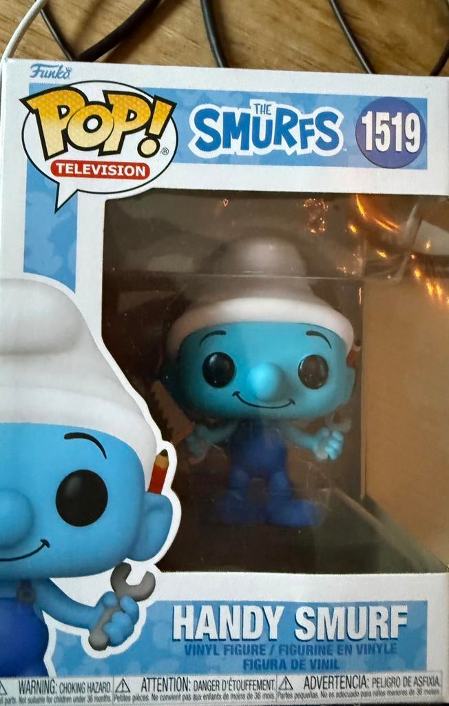Funko Pop! The Smurfs – Handy Smurf #1519 – nieuw in doos, Ophalen, Nieuw