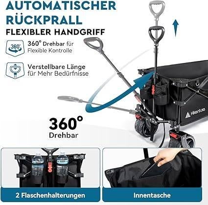 Chariot à bras pliable 135 l | LIVRAISON GRATUITE, Caravanes & Camping, Chariots, Neuf, -, -, HIKENTURE