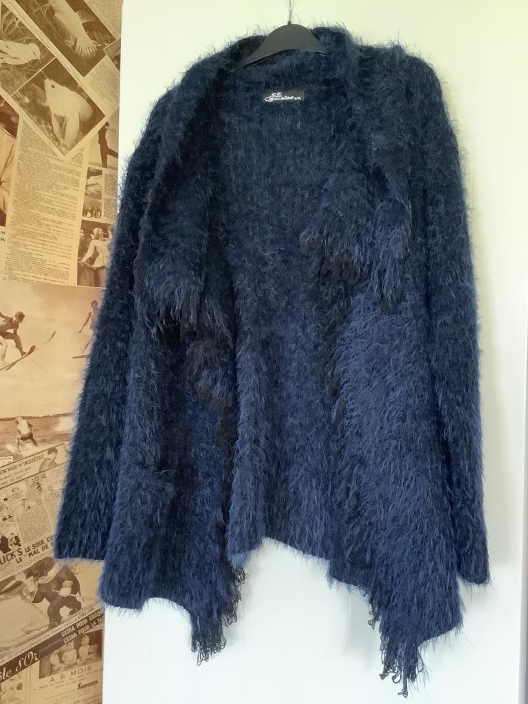 Gilet bleu tout doux L/Xl femme, Taille 46/48 (XL) ou plus grande, Enlèvement ou Envoi, Comme neuf, CC Fashion
