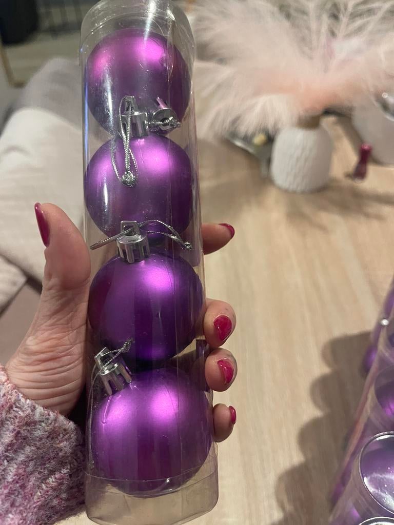 Boules de Noël mauves, Enlèvement ou Envoi, Utilisé
