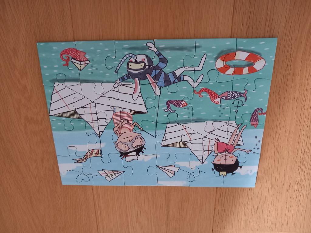 Puzzel, karton, 24 stuks, Filou and Friends, Ophalen of Verzenden, 10 tot 50 stukjes, Zo goed als nieuw, 4 tot 6 jaar