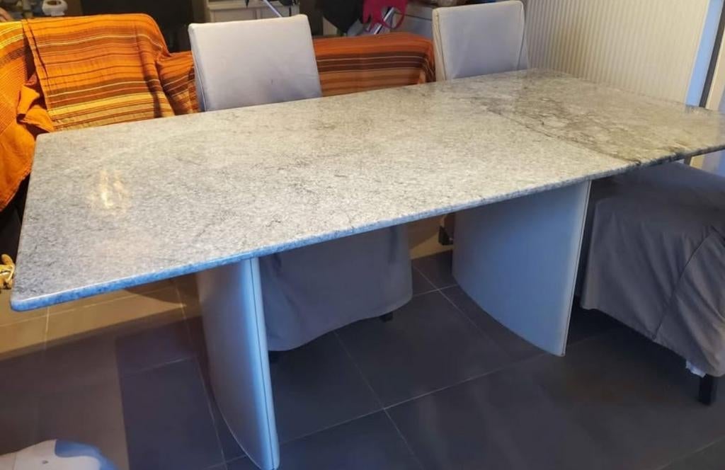 Table à manger en Granit, Maison & Meubles, Tables | Tables à manger, 150 à 200 cm, Cinq personnes ou plus, Enlèvement, Utilisé