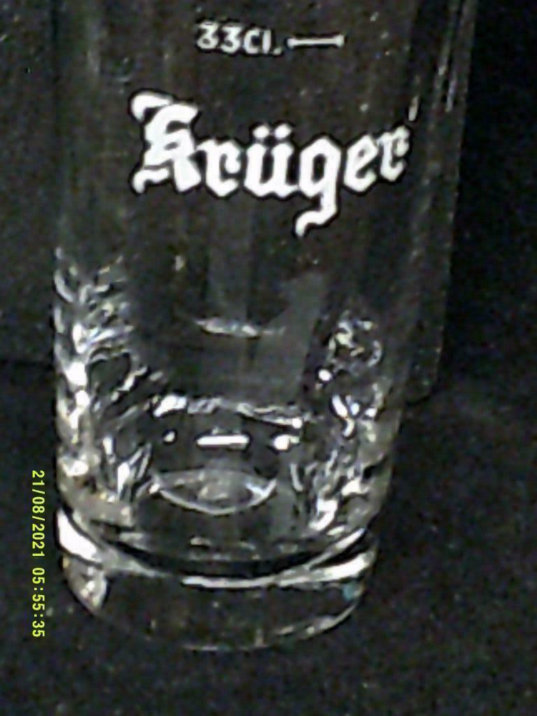 Bierglazen.Kruger.Facetten.Touring De Geest.Staff Ale, Enlèvement ou Envoi, Utilisé, Verre ou Verres, Leffe
