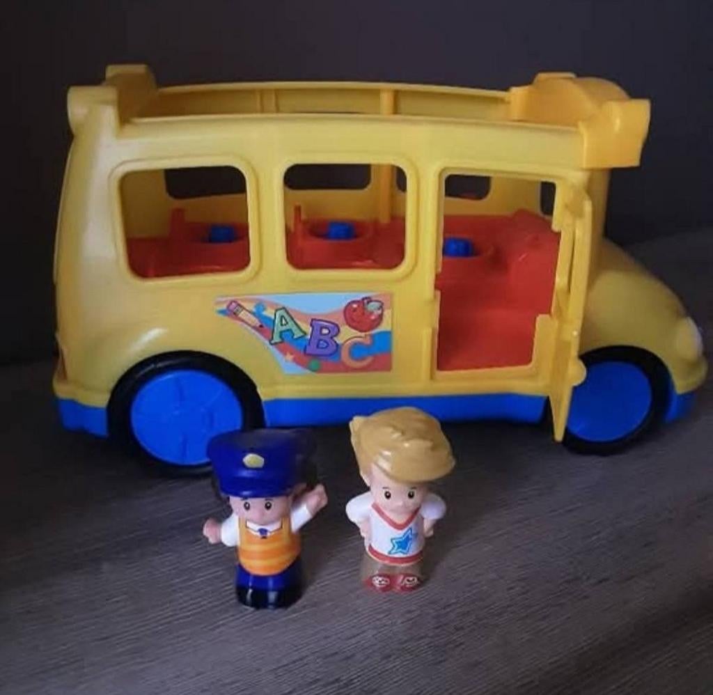 Fisher Price Little People Schoolbus met geluid, Ophalen, Met geluid