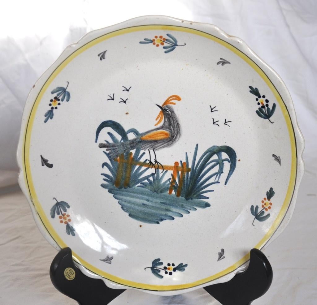 assiette decorative française decor a l'oiseau (2), Enlèvement ou Envoi