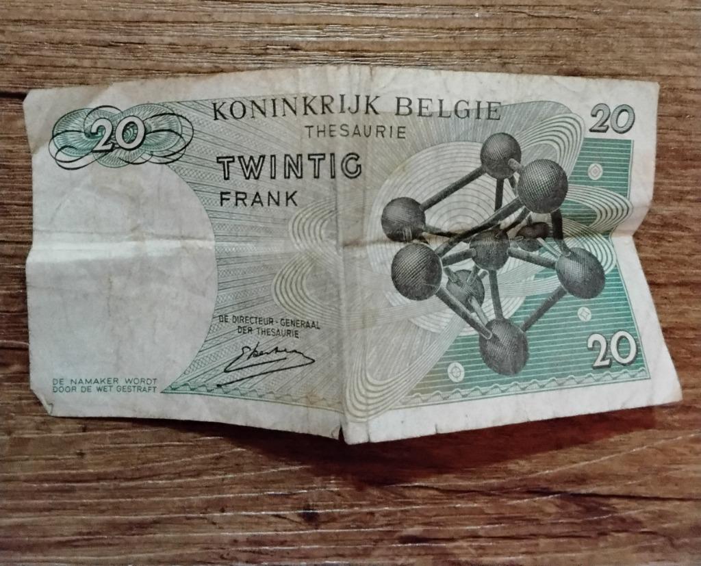 Briefje van 20 belgische frank, Postzegels en Munten, Ophalen of Verzenden, Los biljet