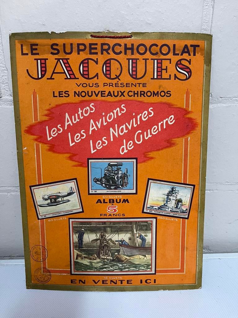 LE SUPERCHOCOLAT JACQUES karton reclame, Collections, Enlèvement ou Envoi, Comme neuf