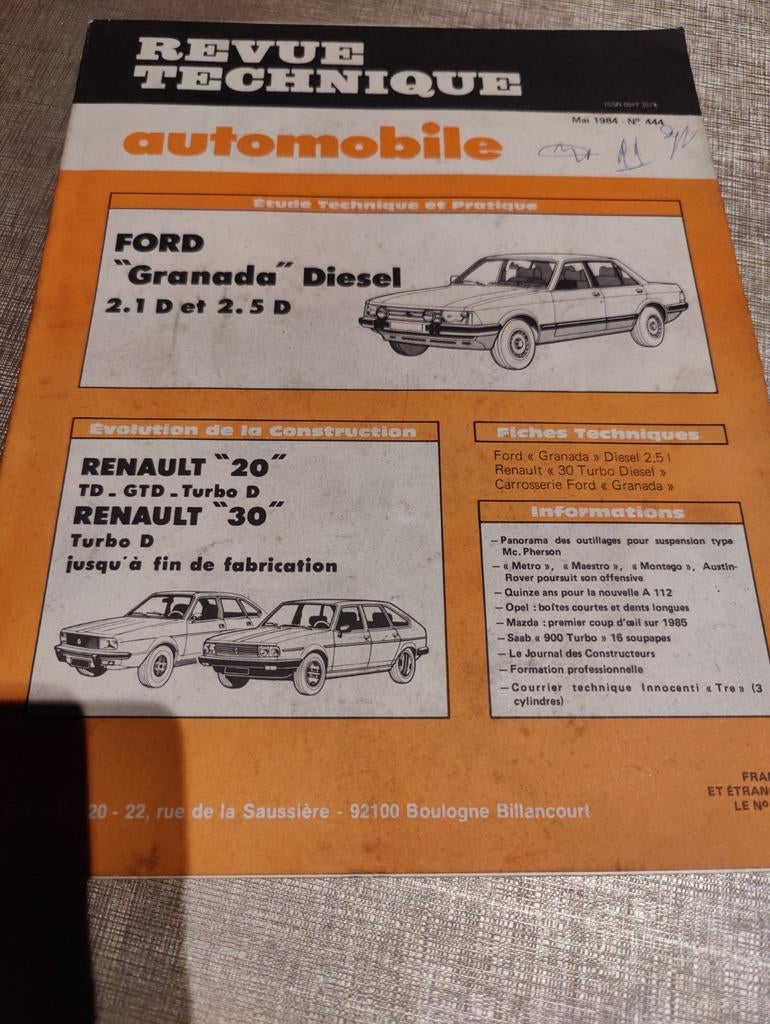 RTA Ford granada diesel / renault 20/30 diesel, Ophalen of Verzenden