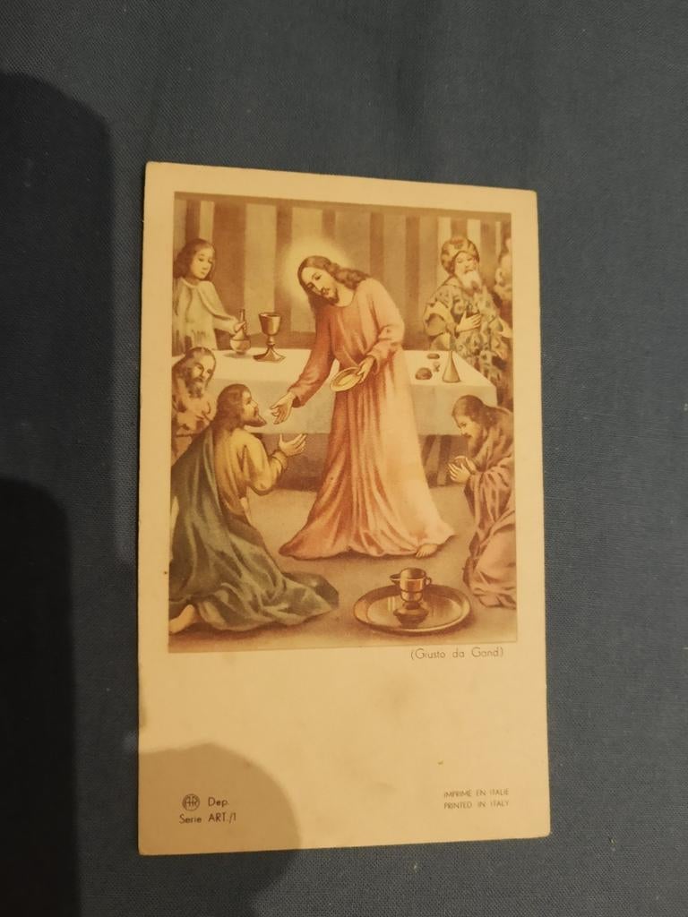 Communion solennelle, St-Kruis 1954, Piet Janssens, Collections, Images pieuses & Faire-part, Enlèvement ou Envoi