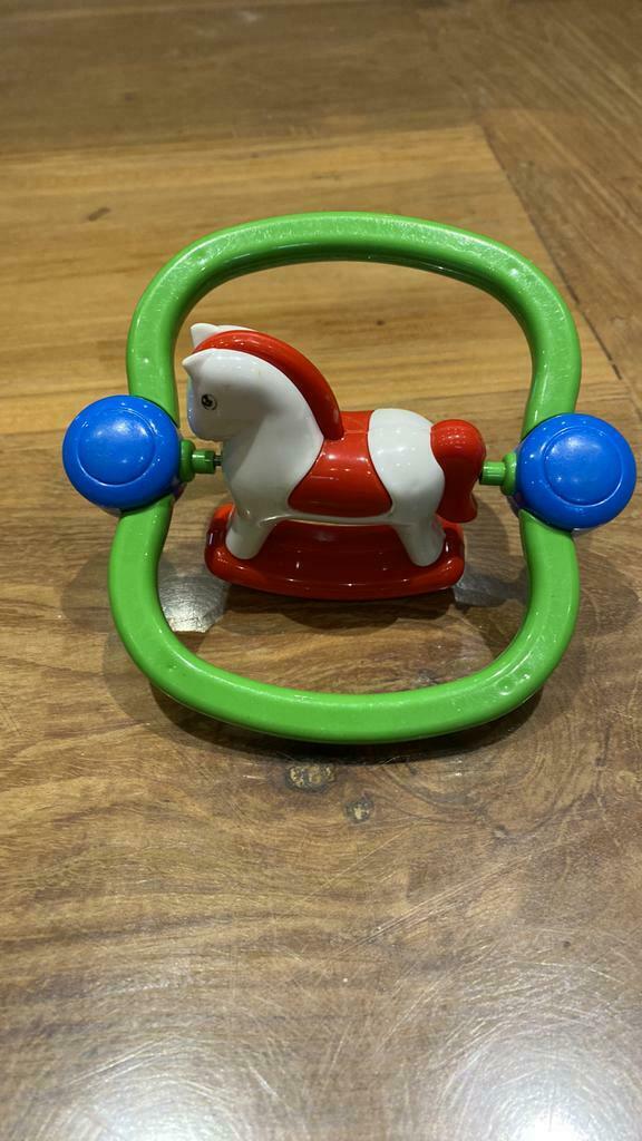 Vintage speelgoed Paardje speeldje draaibaar voor kindjes, Ophalen, Gebruikt
