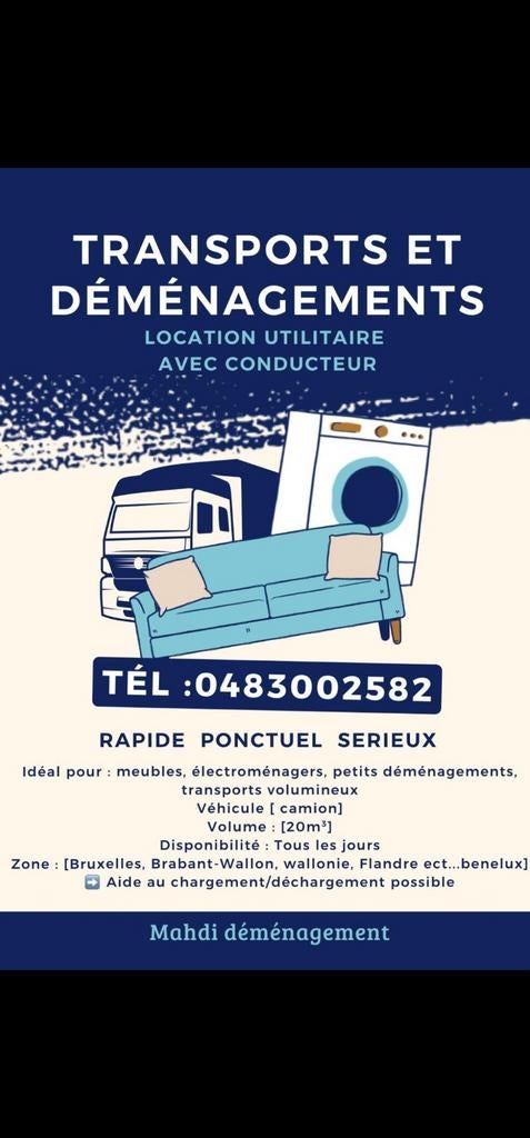 Transport et déménagement pas cher !!, Particulier, Achat