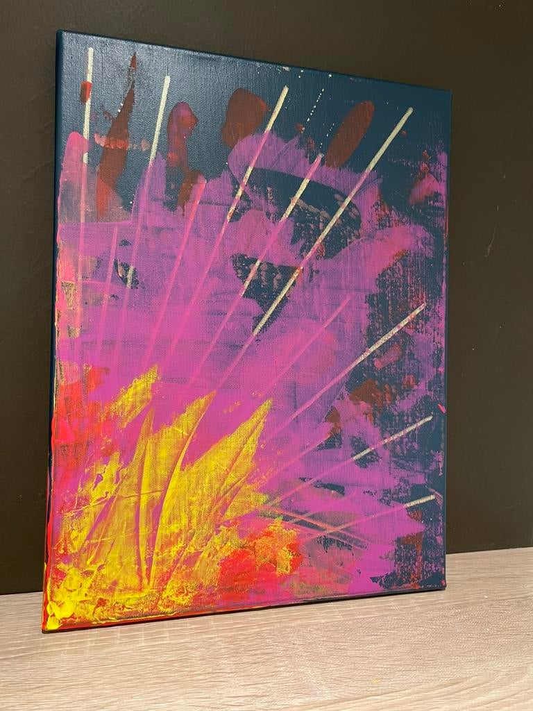 Originele abstracte schilderijen Mk Art, Ophalen of Verzenden