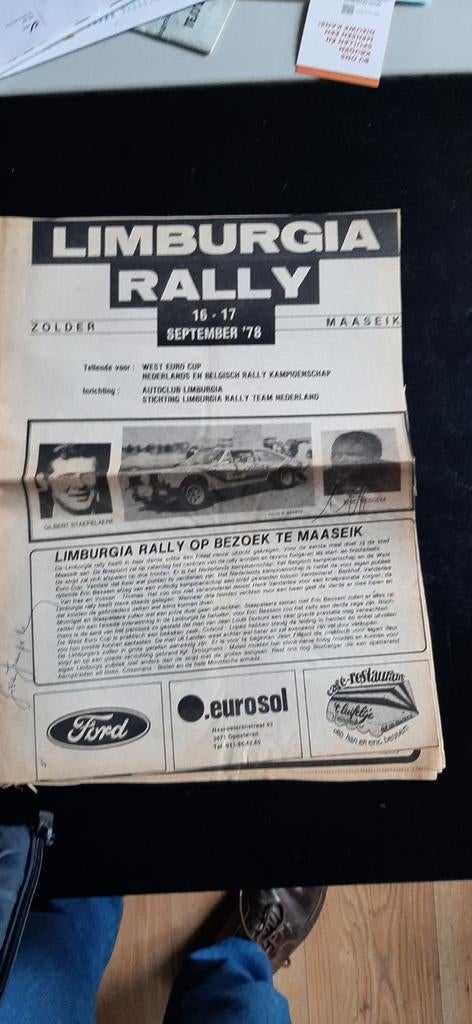Brochure du Limburgia Rally 1978, Livres, Enlèvement ou Envoi