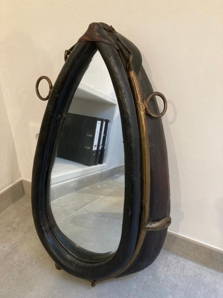 miroir, collier de cheval, cuir véritable, Enlèvement