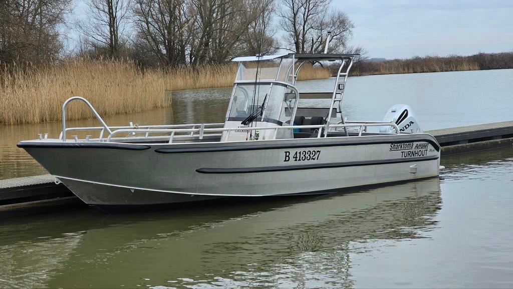 Arronet 24,5 SXP, Watersport en Boten, Vis- en Consoleboten, Gebruikt, Benzine, 70 pk of meer, Buitenboordmotor, Aluminium, Ophalen