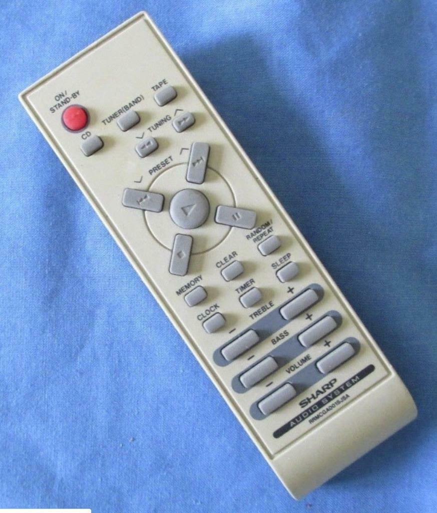 afstandsbediening Sharp RRMCG0180AWSA, Audio, Tv en Foto, Stereoketens, Gebruikt, Microset, Cassettedeck, Ophalen of Verzenden
