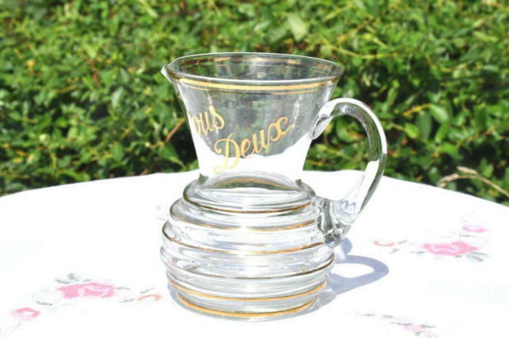 § pichet en verre nous deux forme boule, Antiquités & Art, Enlèvement ou Envoi