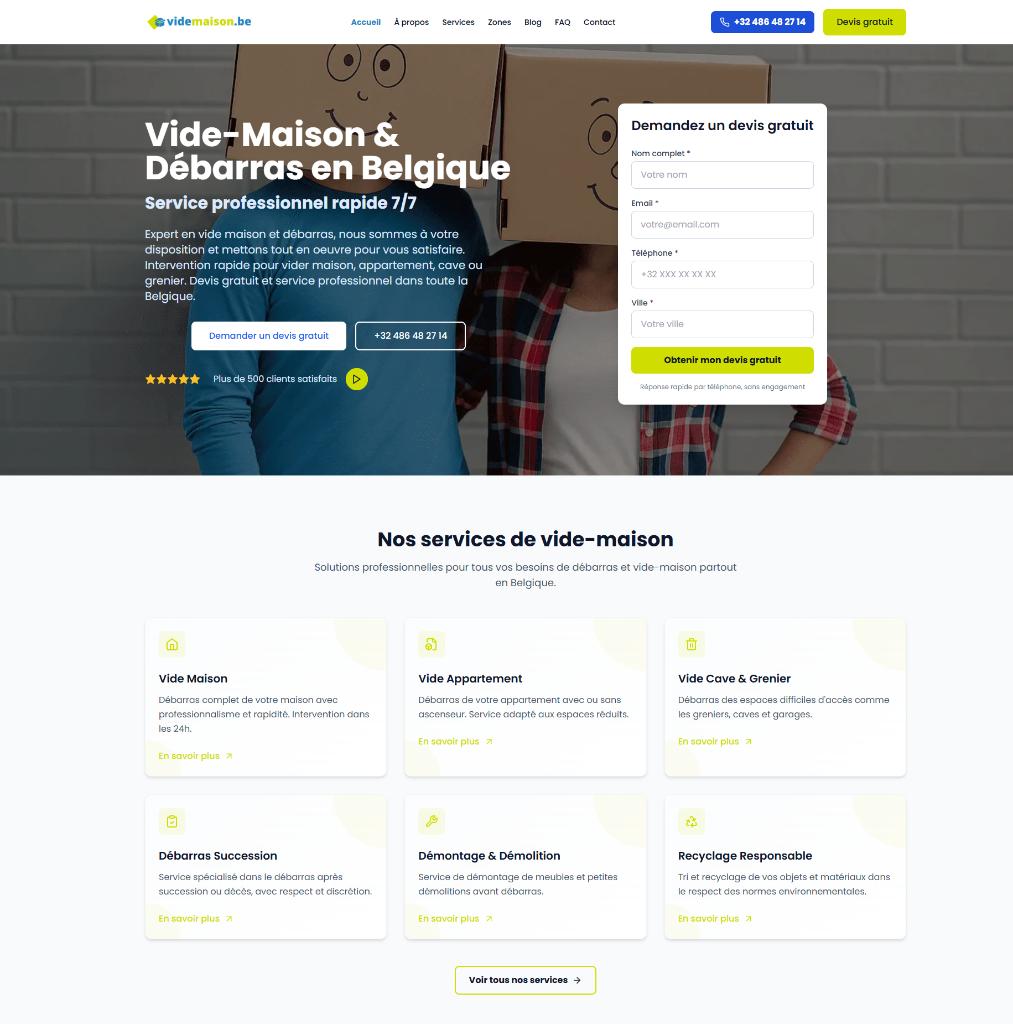 Vide-Maison & Débarras en Belgique | Devis gratuit, Diensten en Vakmensen, Verhuizers en Opslag