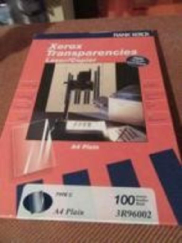 transparents A4 Rank Xerox Laser/Copier 3R96002 type C, Ophalen, Gebruikt, Kopieren