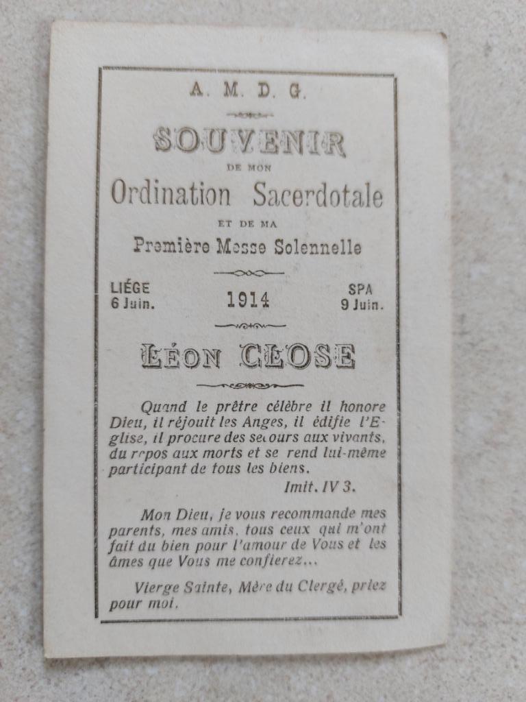 gedachtenisprentje priesterwijding (1914), Verzamelen, Verzenden
