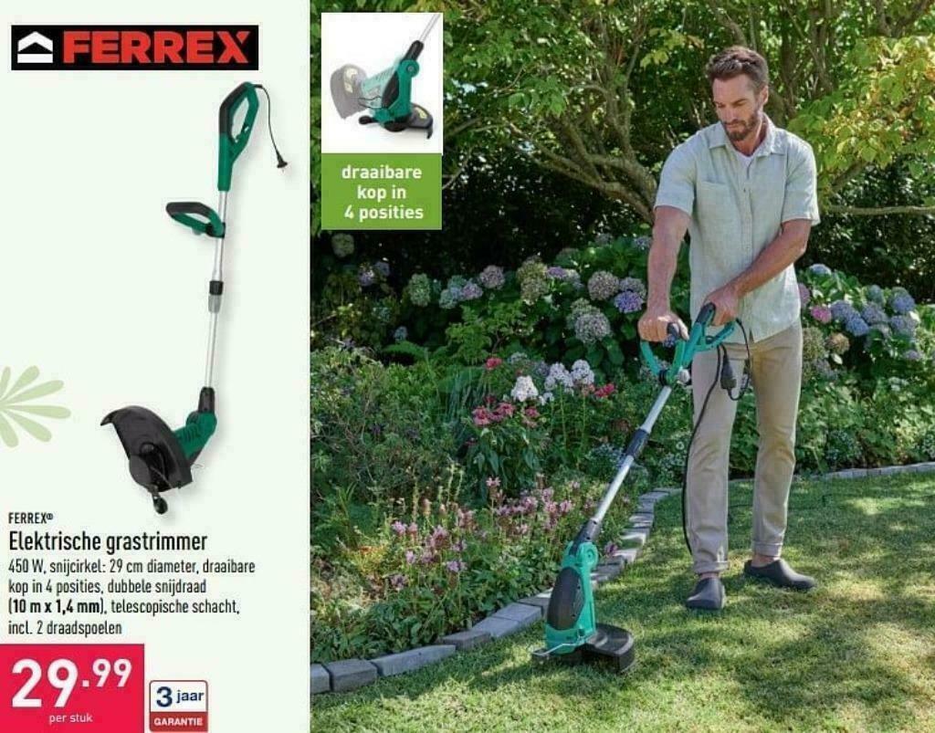 Elektrische grastrimmer Ferrex, Tuin en Terras, Ophalen of Verzenden, Zo goed als nieuw