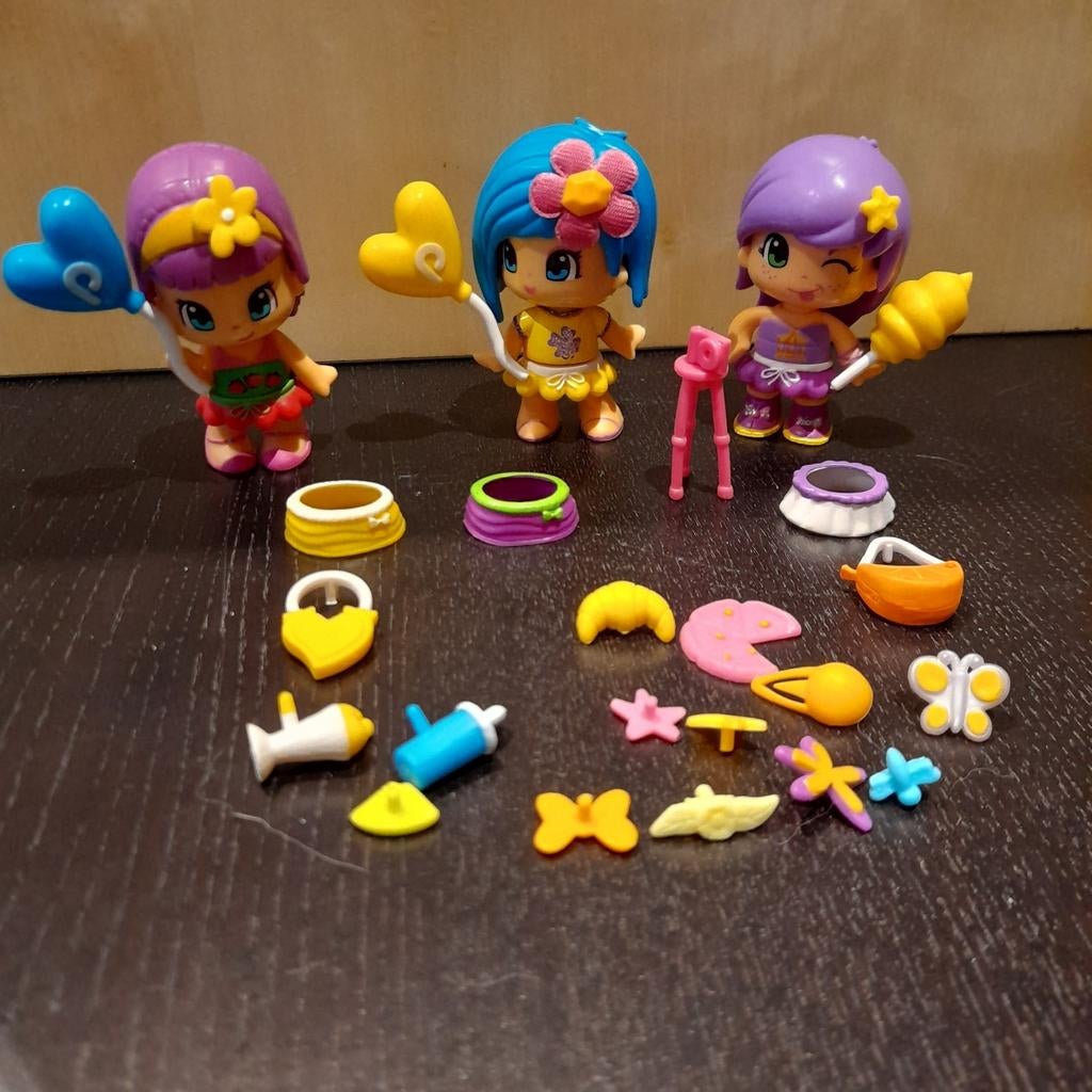 Pinypon set van 3 popjes, Ophalen of Verzenden, Zo goed als nieuw