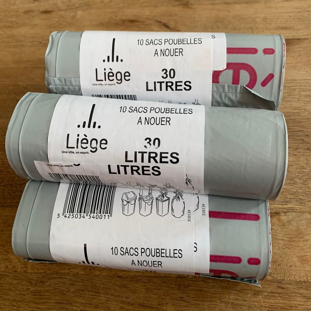 5 rouleaux 30L Ville de Liège, Enlèvement, Comme neuf