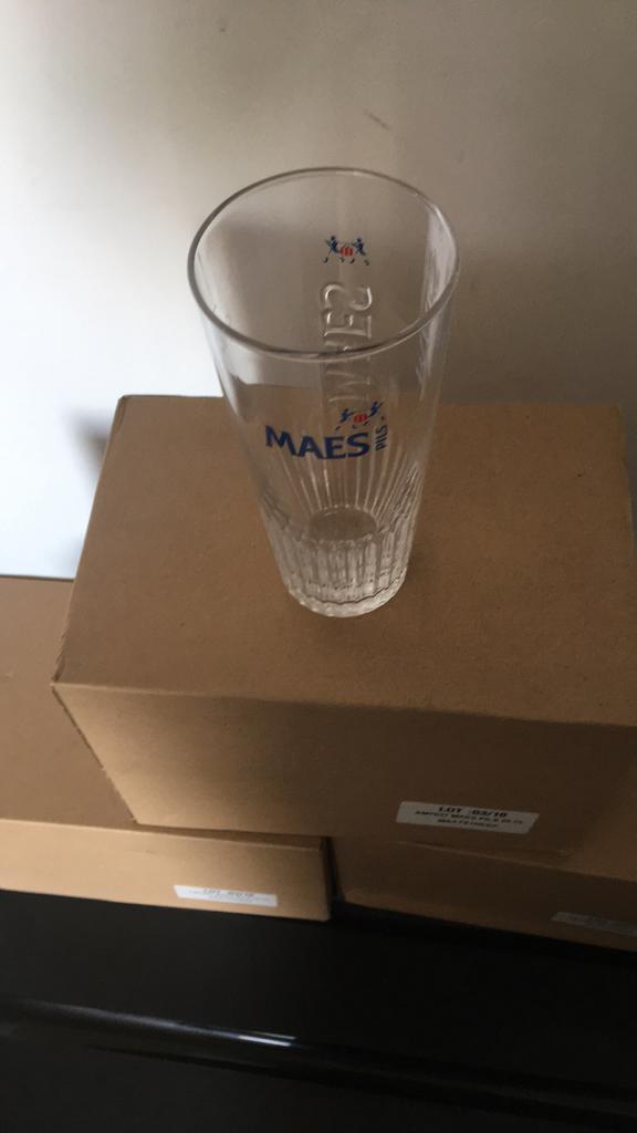 Verres à bière Maes 25 cl neufs, Collections, Verres & Petits Verres, Enlèvement ou Envoi, Neuf, Verre à bière