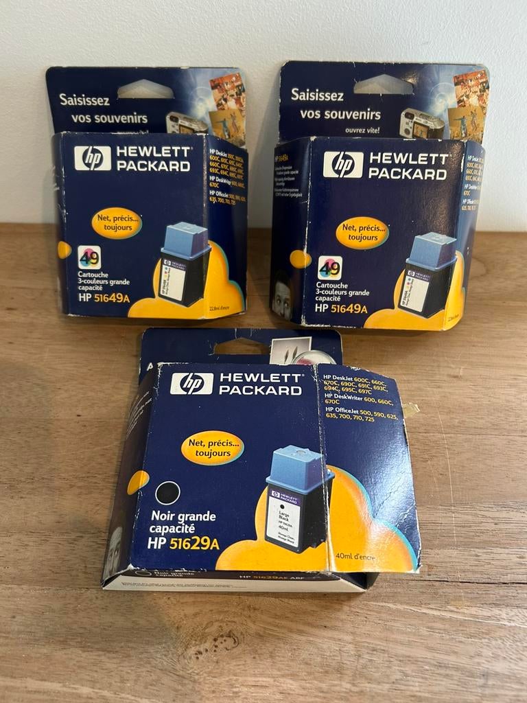 Lot 3 cartouche imprimante HP 51649A et HP 51629A, Enlèvement ou Envoi