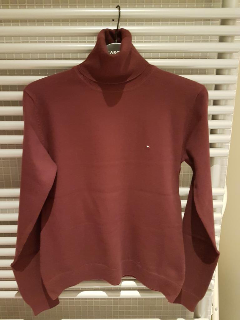 Pull col roulé Tommy Hilfiger aubergine taille S, Tommy Hilfiger, Enlèvement ou Envoi, Porté, Taille 36 (S)