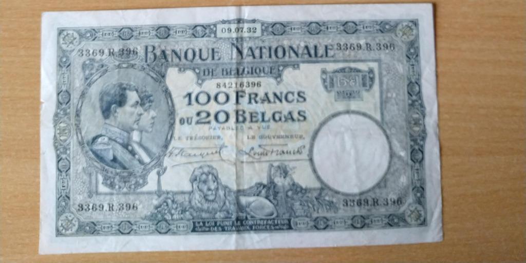 Bankbiljet 100 frank Minguet-Freund Poortman-Minguet, Ophalen of Verzenden, Los biljet