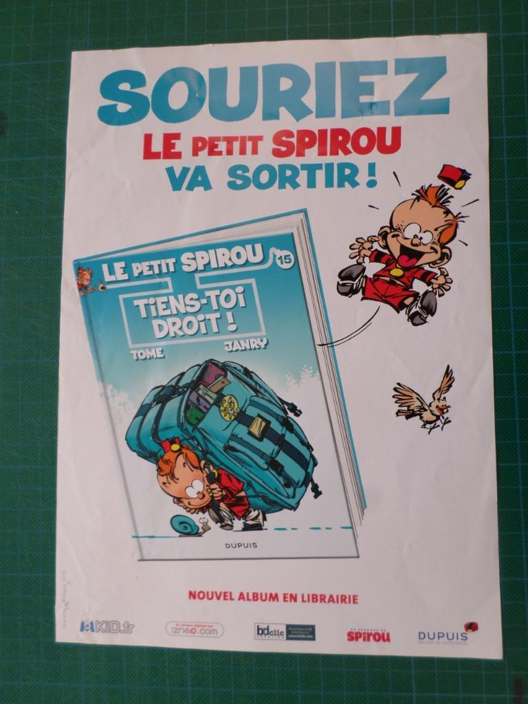 Petit Spirou - album n 15 - publicité papier - 2010, Collections, Enlèvement ou Envoi, Autres personnages, Utilisé, Autres types