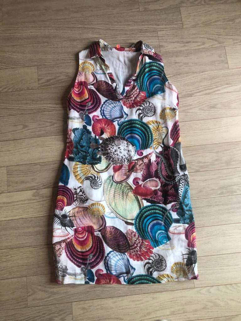 Meerkleurig kleedje Villagalo, Kleding | Dames, Verzenden, Gedragen, Maat 38/40 (M)