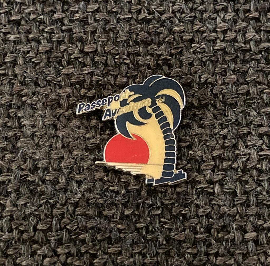 PIN - ASBL - PASSEPORT AVENTURE - PALMIER - PALBOOM, Envoi, Utilisé, Autres sujets/thèmes, Insigne ou Pin's