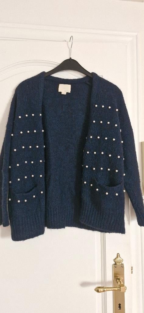 Cardigan blauw, Blauw, Maat 42/44 (L), Ophalen of Verzenden, Zo goed als nieuw