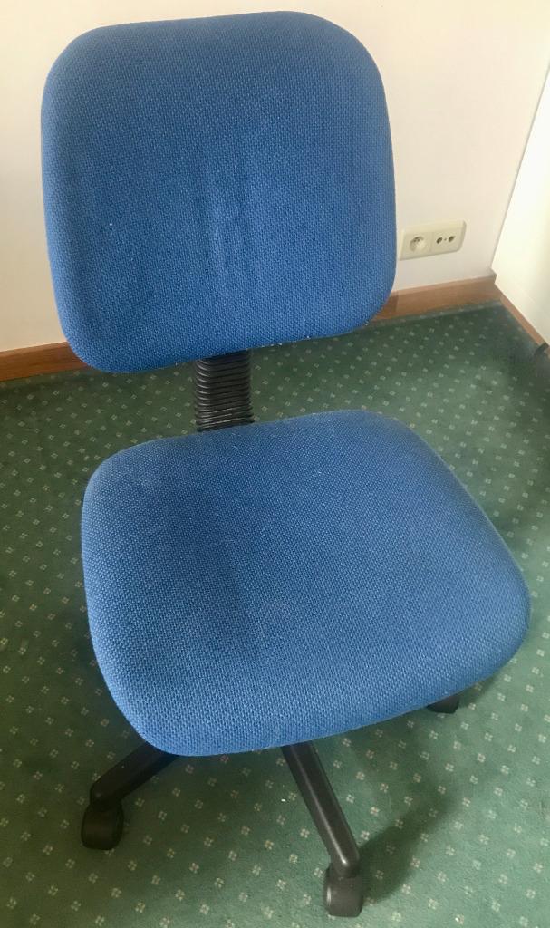 siège de bureau réglable en tissu de couleur bleu, Maison & Meubles, Ergonomique, Utilisé, Bleu, Chaise de bureau