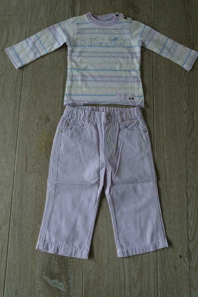 Setje Nice girl maat 68 / 74, Kinderen en Baby's, Babykleding | Maat 68, Ophalen of Verzenden, Zo goed als nieuw, Meisje, Setje