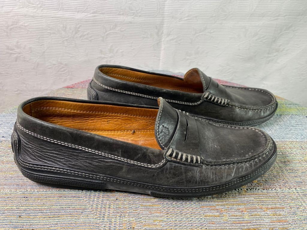 TOD'S Loafers Leder Zwart - Maat 9 (43) - Vibram zool, Andere, Comme neuf, Flâneurs, Noir