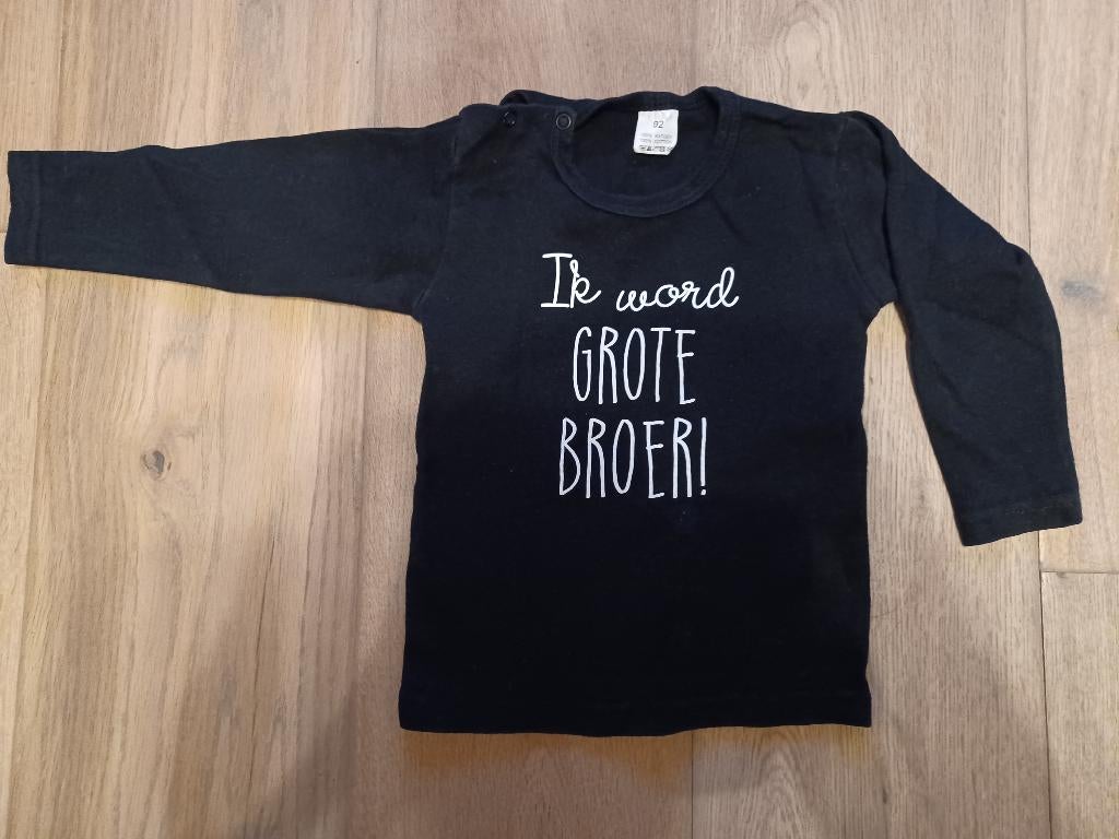 Ik word grote broer t-shirt 86-92, Kinderen en Baby's, Ophalen, Zo goed als nieuw, Jongen, Shirt of Longsleeve