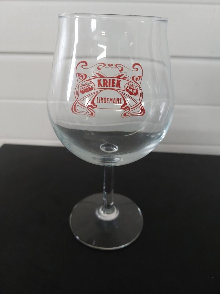Lindemans kriek oud bierglas, Verzamelen, Biermerken, Ophalen of Verzenden, Zo goed als nieuw, Glas of Glazen, Overige merken
